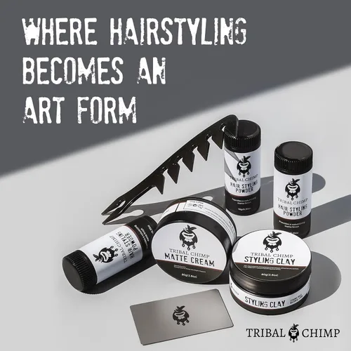 Vista 6 de Tribal Chimp Polvo para peinar el cabello, fijación invisible todo el día y polvo texturizante de volumen para hombres y mujeres, polvo para peinar