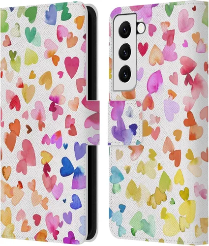 Vista 242 de Head Case Designs Officially Licensed Ninola Brushstrokes Multi Colorful Leather Wallet Case Compatible with Samsung Galaxy A07 4G