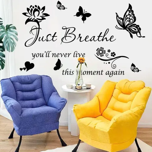 Vista 4 de Pegatina de pared con citas positivas inspiradoras, arte inspirador para mujeres y niñas, dormitorio, sala de estar, regalos de aliento