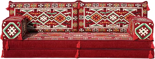 Vista 47 de arabicsofa Sofá Tradicional Árabe para Piso – Juego de Cojines Modulares para Sala de Estar Azul
