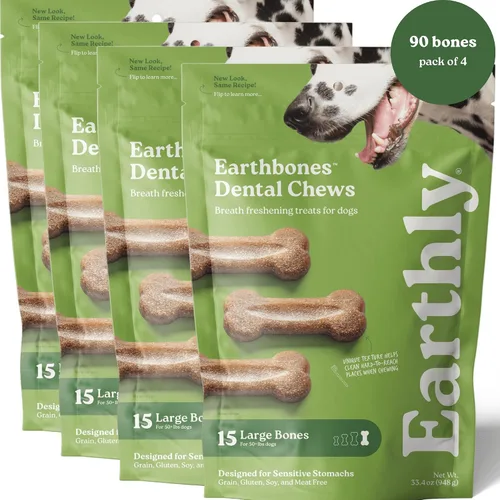 Vista 8 de Earthbones - Masticables dentales para perros de 10 a 20 libras, 30 huesos