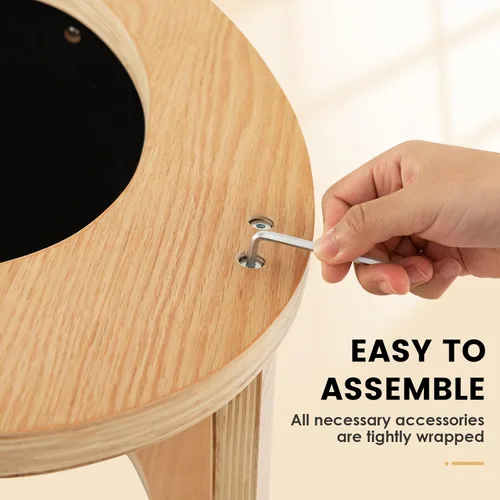 Vista 8 de GIANTEX Silla ergonómica de rodillas, silla de postura para escritorio con cojín, marco de madera maciza, carga máxima de 330 libras, cómoda silla