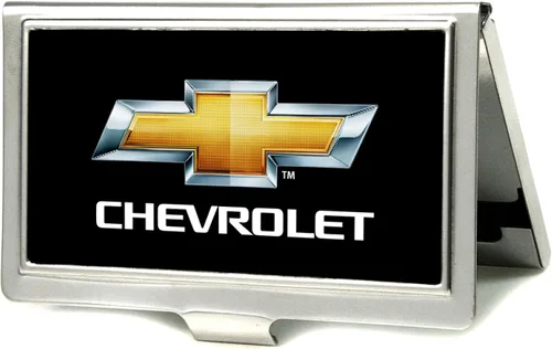 Vista 16 de Portatarjetas de visita 1965 Chevrolet Bowtie Negro Blanco Pequeño