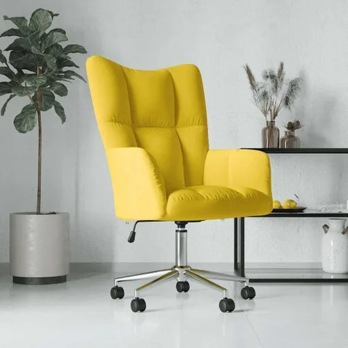 Vista 9 de Modern Velvet Office Chair with Adjustable Height, 360 Swivel and Rolling Castors, Ergonomic Computer Desk Chair for Home Office, Study Room, Dark
