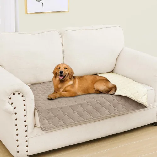 Vista 97 de Smiry Funda impermeable para cama de perro, manta reversible para mascotas para sofá Manta suave lavable para perro, funda a prueba de fugas