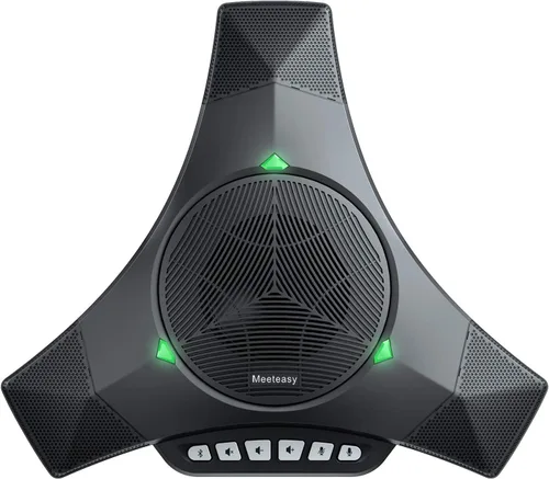 Vista 3 de MVOICE8010EX-B Micrófono de altavoz de conferencia, rango de captación de voz de 360° y 16 pies/reducción de ruido/cancelación de eco/altavoz