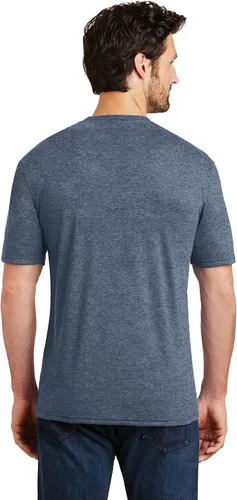 Vista 2 de District Made Camiseta perfecta Tri Crew para hombre. DM130 Navy Frost