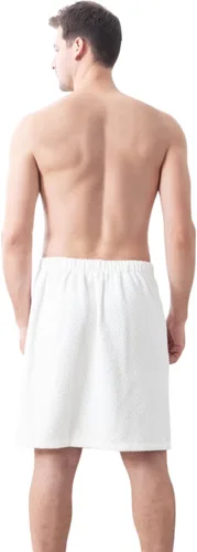 Vista 5 de Men’s Spa Bath Terry Towel Wrap Robe - 100% Turkish Cotton Body Shower Wrap with Adjustable Closure - OEKO-TEX® Certified