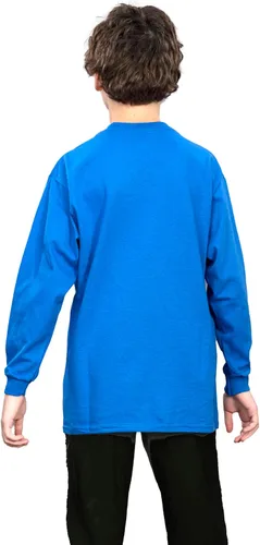 Vista 3 de Mad Engine Mighty Morphin Power Rangers - Camiseta de manga larga para disfraz de Halloween para niños y jóvenes Azul