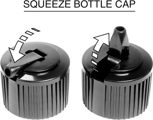 Vista 4 de VViViD Botellas vacías de plástico transparente sin BPA de 4 onzas con tapa giratoria, tapa de pulverización de niebla y tapa de boquilla abatible