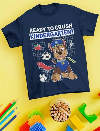 Vista 4 de Paw Patrol Ready to Crush Kindergarten Back to School Crush Tshirt