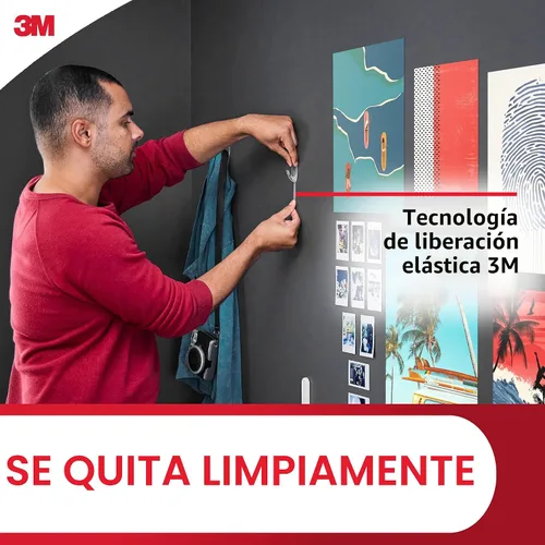 Vista 10 de Gancho para colgar Command para ventana, tamaño mediano, transparente, para exterior Ganchos de pared colgantes sin daños con tiras adhesivas