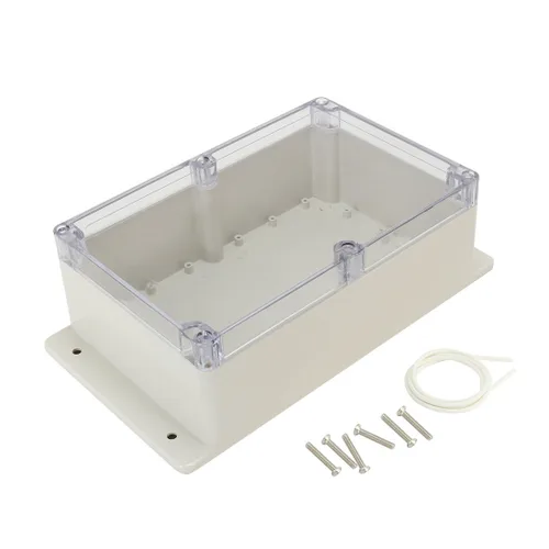 Vista 9 de Caja de conexiones de plástico ABS impermeable a prueba de polvo, recinto universal para proyectos eléctricos con cubierta transparente