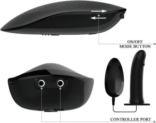 Vista 4 de Consolador vibrador negro con arnés de correa, consolador flexible de silicona con eje hueco para hombres y adultos, juguetes sexuales con control