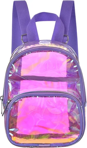 Vista 38 de USPECLARE Minimochila Transparente Aprobada para Estadio para Niños Pequeños y Niñas, Concierto, Festival, Eventos Deportivos, Aguamarina, Mediana