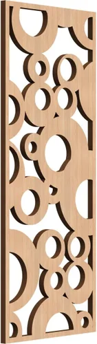 Vista 109 de 9 3/8"W x 24 3/8"H x 1/4"T Farwell Decorativos Paneles de Pared de Madera Calado, Hickory