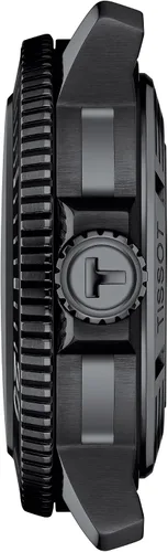 Vista 3 de Tissot Tissot Seastar 2000 Professional Powermatic 80 316L - Caja de acero inoxidable con revestimiento PVD negro, color azul y negro, goma, 22