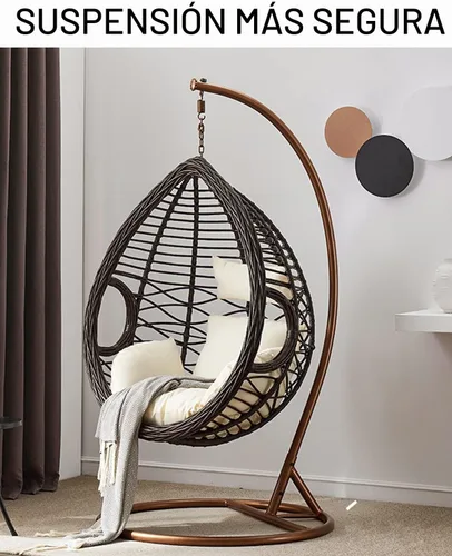 Vista 7 de Kit de hamaca para colgar – Silla de hamaca con forma de huevo, pasador de resorte, 500 libras para colgar cestas, sillas hamaca y columpios