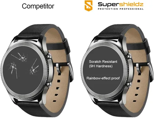 Vista 2 de Supershieldz Protector de pantalla de vidrio templado diseñado para Huawei Watch 2 y Huawei Watch 2 Classic, (cobertura de pantalla completa)