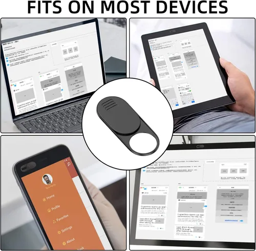Vista 5 de Funda para cámara web, funda ultradelgada para cámara compatible con laptop, MacBook, computadora, portátiles, PC, dispositivos Apple y cámara