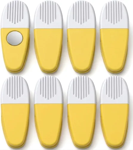 Vista 10 de Clips de plástico grueso con imán de neodimio - 3-1/4" de longitud - Durable versátil multiusos (transparente)