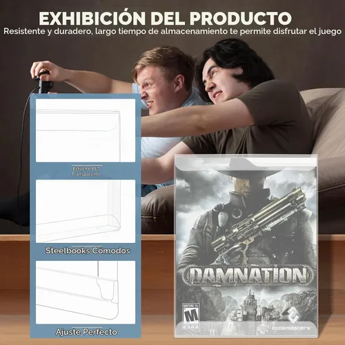 Vista 3 de Paquete de 10 fundas protectoras Steelbook compatibles con 4K UHD, Blu-Ray