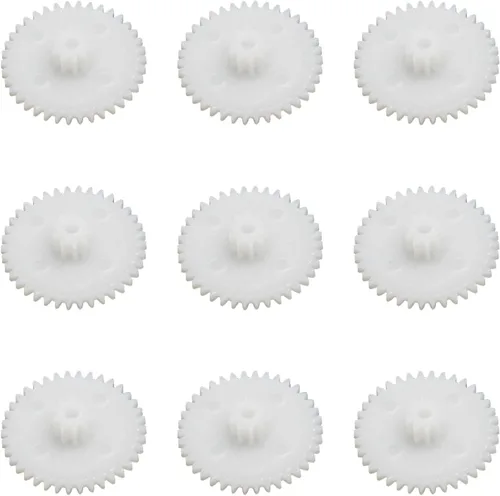 Vista 6 de Bettomshin - 10 engranajes helicoidales de 19x2x6mm/0.75x0.08x0.24"(ODxIDxT) 36102B engranaje de plástico de 0.5 módulos, blanco de alta velocidad