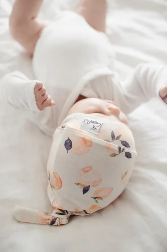 Vista 2 de Copper Pearl Baby Beanie Hat Top Knot