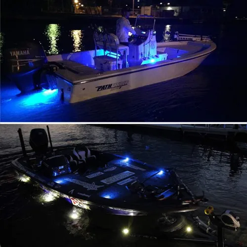 Vista 7 de Boaton Luces LED de pesca nocturna - Luces de cortesía, cubierta, navegación para barcos (Azul)
