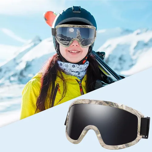 Vista 6 de Ski Goggles Motocross Bike Racing Skate Goggles Windproof Anti-Fog Glasses UV Protection for Women Men Adult