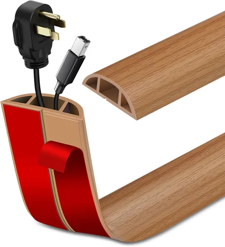 Vista 7 de Cubierta de Cable para Piso Autoadhesiva Ocultador de Cables Cubiertas de Cable de Extensión para Piso Protector de Cable de Alimentación para Piso