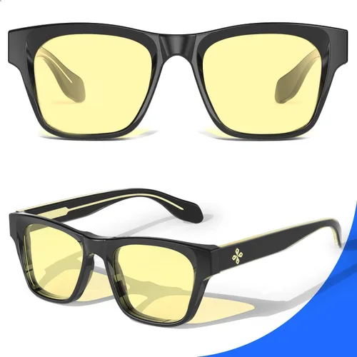 Vista 4 de VISOONE Blue Light Glasses Men Women Computer Gaming Anti Eyestrain Negro