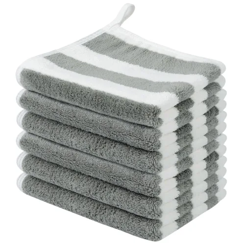 Vista 42 de SINLAND Paños faciales de microfibra de secado rápido toallita de lavado de 8 x 8 pulgadas paño de lavado facial absorbente suave paños removedores