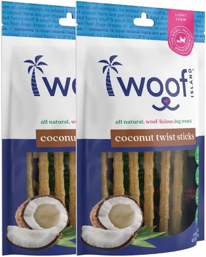 Vista 9 de Coconut Doggie Chews - Golosinas de coco para mascotas de primera calidad, totalmente naturales, masticables saludables para cachorros y sin piel