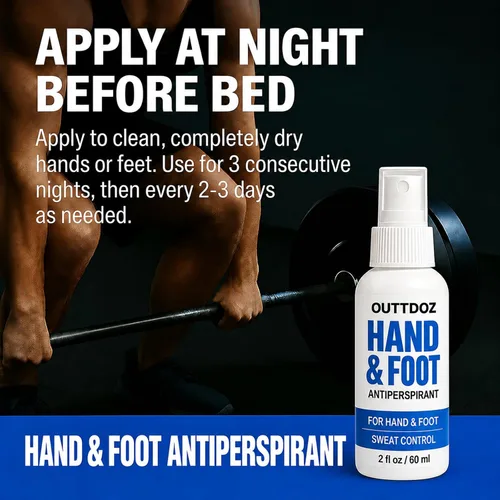 Vista 12 de Spray antitranspirante DryGrip para manos y pies sudorosos, 15% cloruro