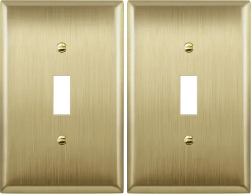 Vista 25 de LIDER Placa de Pared de Metal para Interruptor de Luz de Palanca, Cubierta de Interruptor de Acero Inoxidable, Resistente a la Corrosión