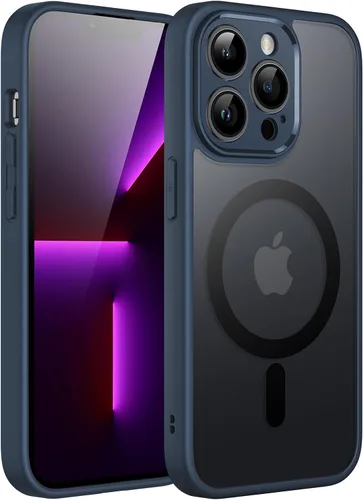 Vista 9 de JETech Funda magnética para iPhone 13 Pro de 6.1 pulgadas, compatible con MagSafe, lente de cámara trasera translúcida mate, protección completa