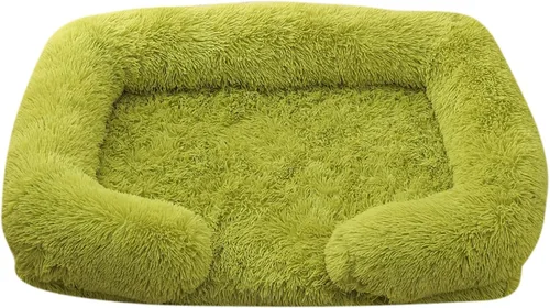 Vista 10 de Camas ortopédicas para perros de gran tamaño con forro impermeable y parte inferior antideslizante, cama rectangular lavable para perros y gatos