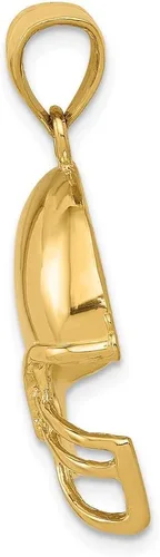 Vista 2 de Noble Collections - Colgante de casco de fútbol de oro amarillo de 14 K (0.827 x 1.024in)