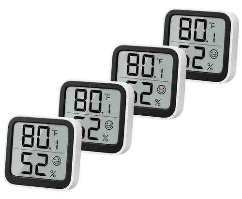 Vista 8 de NOKLEAD Termómetro Medidor de Humedad Interior Mini Higrómetro Monitor Dispositivo de Medición de Temperatura de Habitación con Icono de Cara