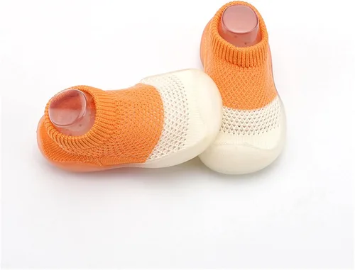 Vista 3 de Zapatos para caminar para bebés, para niños pequeños, antideslizantes, suela suave, sin cordones, zapatos casuales de malla de verano ligeros