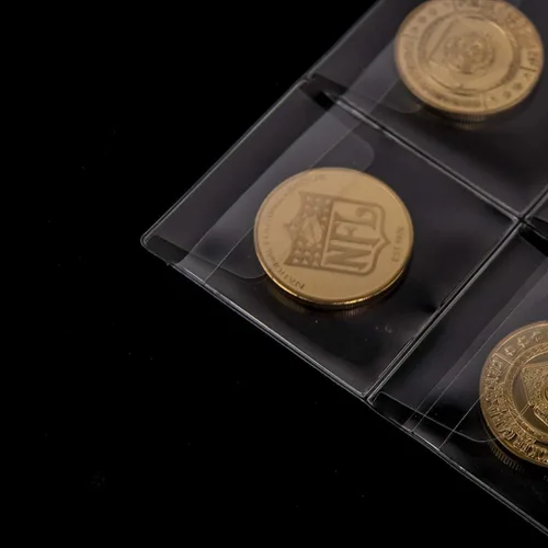 Vista 6 de Páginas para Recolectar Monedas de Uncle Paul 5 Hojas 12 Bolsillos Fundas Estándar con 9 Orificios para Insertar Monedas Fundas para Coleccionistas