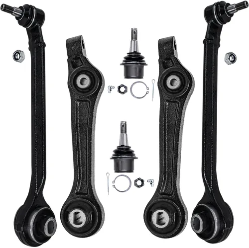 Vista 28 de Detroit Axle - Kit de extremo delantero para Chrysler 300 Dodge Charger 2011-2023 Challenger, 2 Lower Rearward Control Arms 2 Outer Tie Rods 2