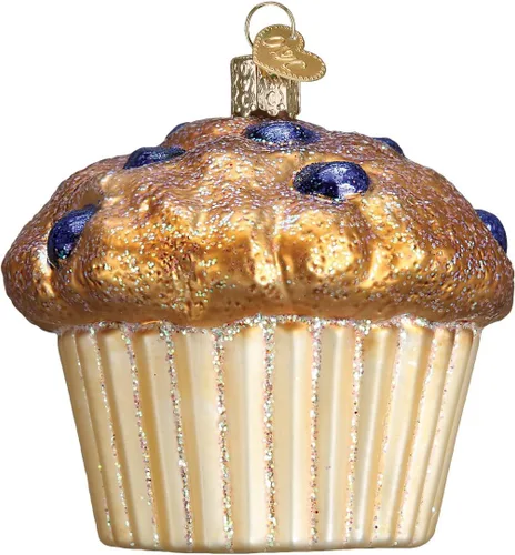 Vista 4 de Adorno de muffin de arándanos por Old World Christmas