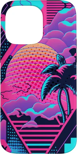 Vista 21 de iPhone 16 Retro Vaporwave Vibes - Funda para amantes de la nostalgia de la música de los años 90