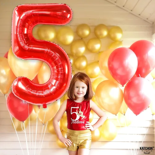 Vista 1227 de KatchOn Globo negro del número 1 de 40 pulgadas, globo de feliz cumpleaños Large Mylar Number One Balloon for 1st Birthday Decorations, Foil