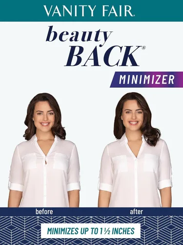 Vista 5 de Vanity Fair Beauty Back - Brasier moldeador con efecto reductor de busto de hasta 1.5 pulgadas, no se marca en espalda, copas sin relleno hasta