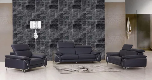 Vista 10 de Blackjack Furniture Naples Sofá de cuero italiano genuino de grano superior con reposacabezas ajustables, 88 pulgadas, azul abeto
