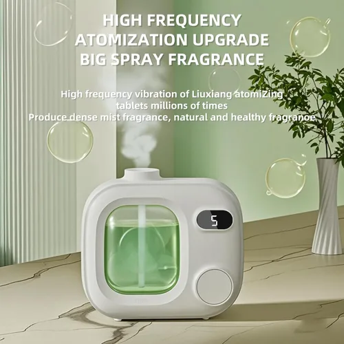 Vista 6 de Difusor de aceite esencial sin agua, difusor inteligente de aceite esencial para habitaciones grandes, baños, hoteles y oficinas, difusor de aroma
