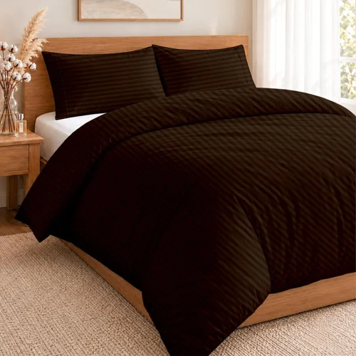 Vista 45 de ARlinen Juego de funda de edredón de tamaño individual, 100% algodón egipcio, juego de ropa de cama de 3 piezas con cierre de cremallera, incluye 1
